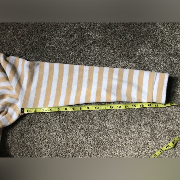 Dudley Stephens Boatneck Pullover Sweater in Natural Blush Stripe Size Large. - Picture 16 of 16